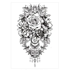 Adorn Yourself with Cascading Elegance in Realistic Temporary Tattoos