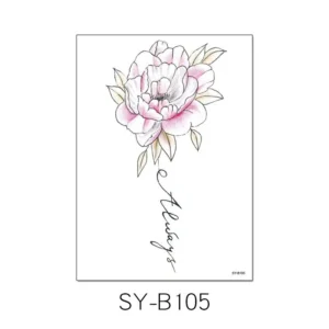 Combine Floral Beauty with a Personal Promise Using This Feminine Tattoo Sticker
