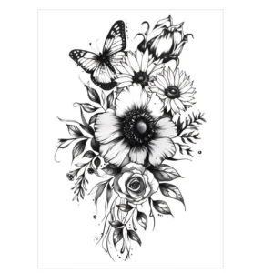 Share the Beauty of Paired Roses with Non Permanent Tattoos