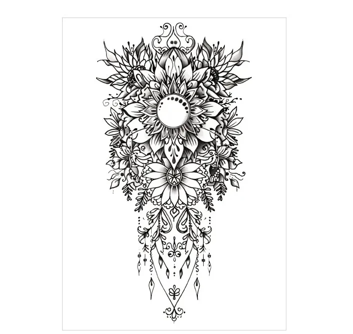 Radiate Joy and Symmetry with These Non Permanent Tattoos