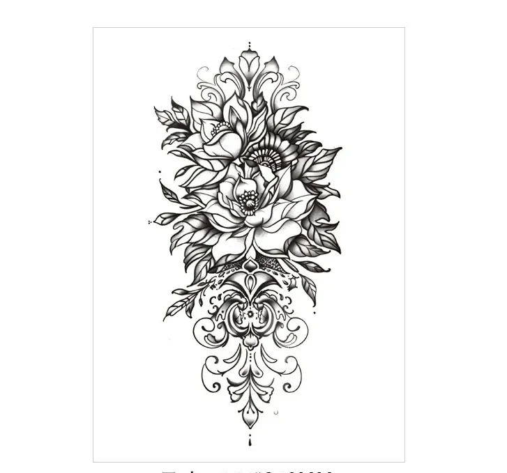 Adorn Yourself with Cascading Elegance in Non Permanent Tattoos