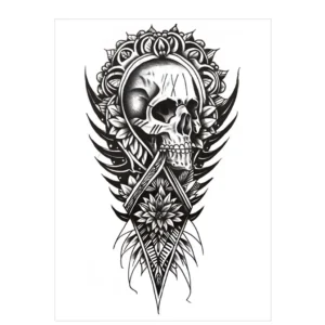 Explore Dark Romance with This Gothic Stickers Tattoo Style