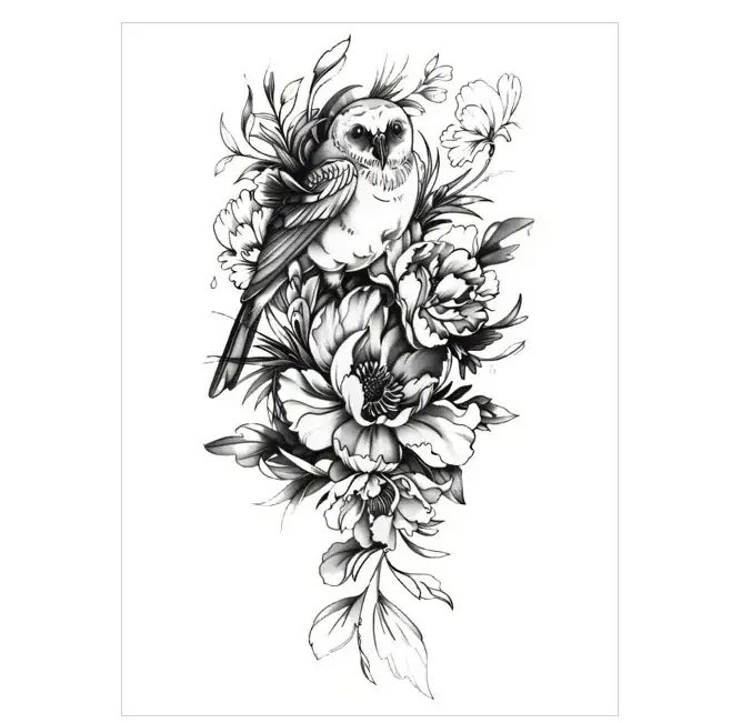 Adorn Yourself with Cascading Elegance in Realistic Temporary Tattoos