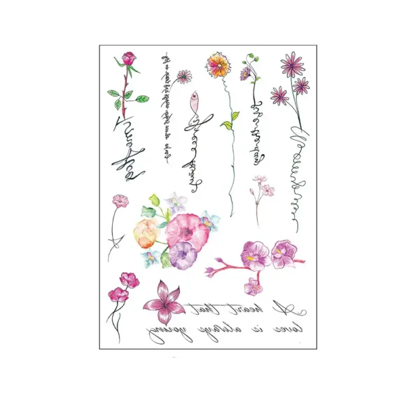 Watercolor Floral Tattoo