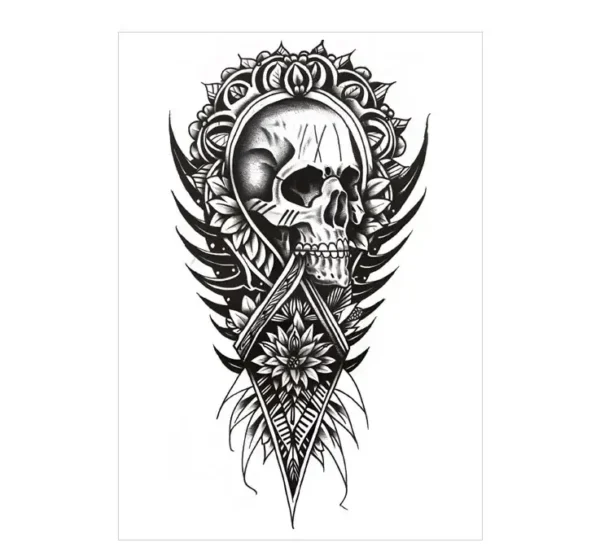 Explore Dark Romance with This Gothic Stickers Tattoo Style