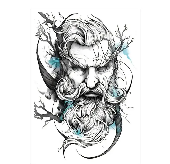 Honor ancient wisdom with a nature spirit elder arm tattoo. Safe, meaningful, waterproof for 3 days. Free shipping $38+.