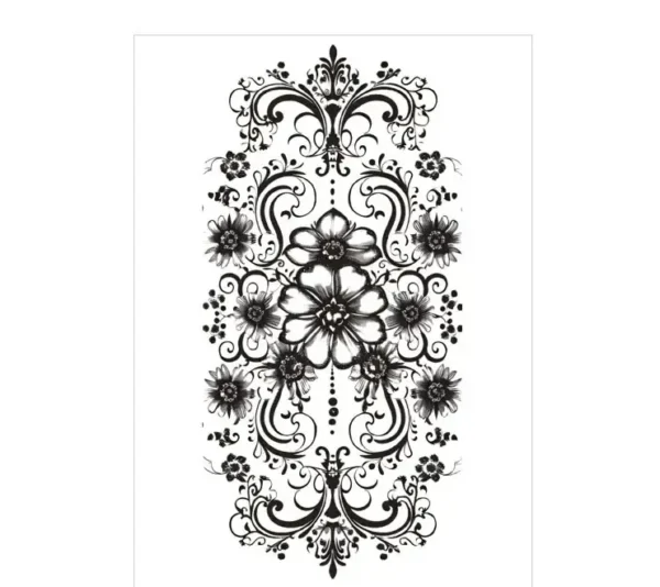 Ornate Floral Mandala Realistic Tattoo Stickers–Lasts 3 Days