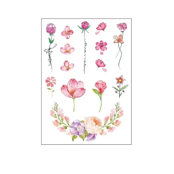 Embrace Dreamy Romance with This Watercolor Floral Tattoo