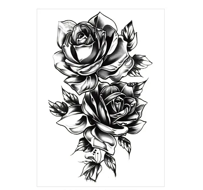 Blend old and new with non permanent tattoos. Our Ornate Rose & Geometric design is uniquely beautiful. Waterproof, lasts 3 days.