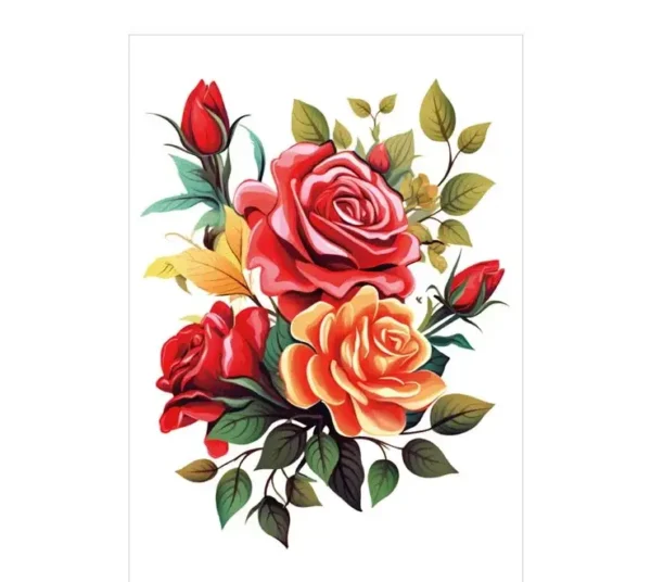 Adorn yourself with a colorful rose bouquet rub on tattoo. Safe, vibrant, waterproof for 3 days. Free shipping $38+.
