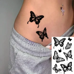 Minimalist Butterfly Temporary Tattoo