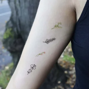 Create Your Own Garden with This Minimalist Floral Bouquet Boho Tattoo Sheet