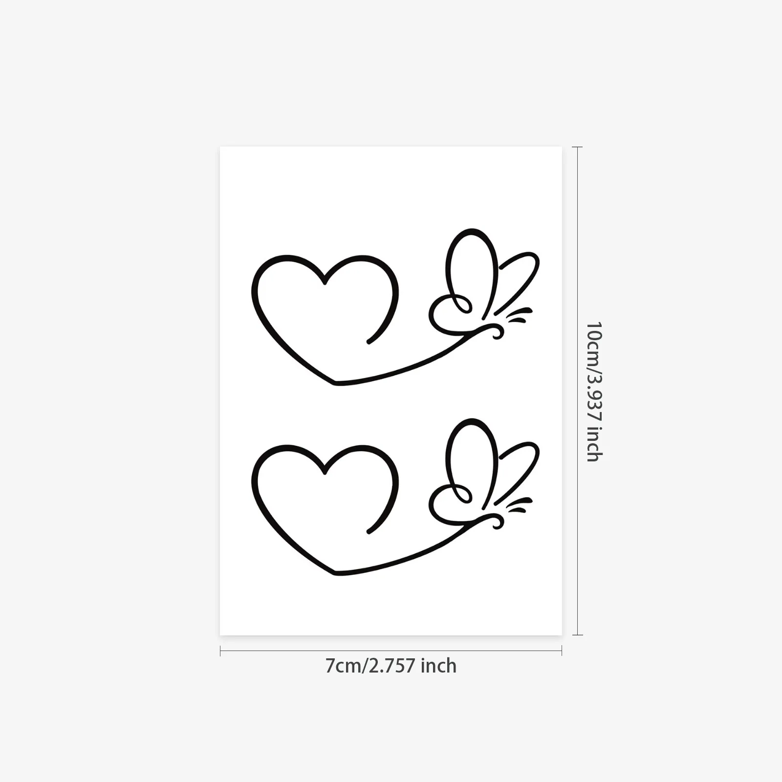 Wear Symbolic Love with This Butterfly & Heart Outline Heart Tattoo