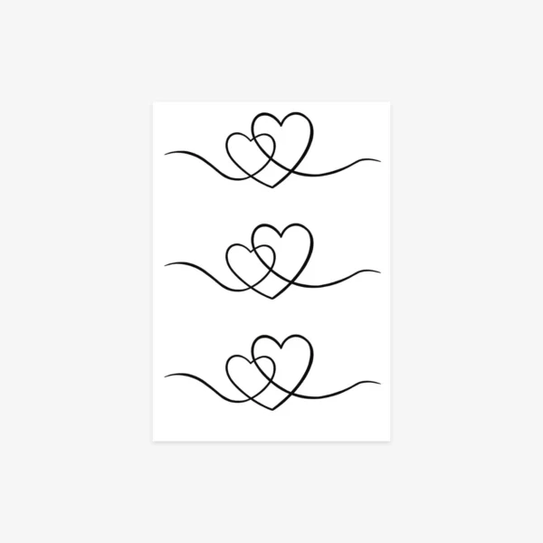 Celebrate Eternal Connection with This Interlocking Hearts Heart Tattoo