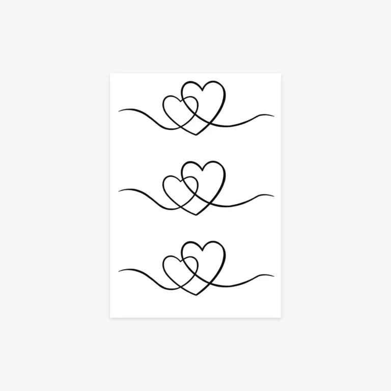 Celebrate Eternal Connection with This Interlocking Hearts Heart Tattoo