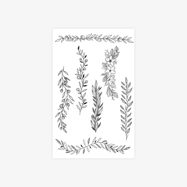 Boho Leaf & Vine Set – Boho Tattoo | Lasts 3 Days