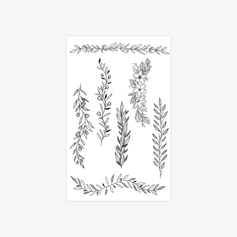 Boho Leaf & Vine Set – Boho Tattoo | Lasts 3 Days