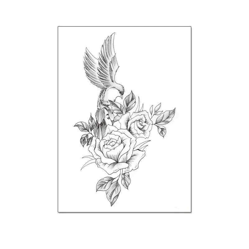 Feminine Tattoo Sticker | Dove & Rose – Peace & Love, Lasts 3 Days Feminine Tattoo Sticker | Dove & Rose – Peace & Love, Lasts 3 Days