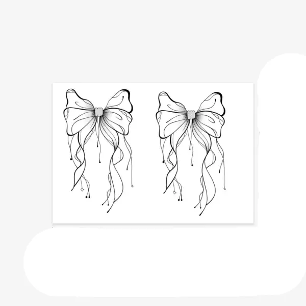 Cute bow temporary tattoo for wrist or collarbone. Sweet & spicy style. Waterproof, lasts 3 days. Free shipping $38+.