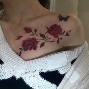 Best tattoos for women who love dark floral vibes. Butterfly, rose, and gothic edge. Waterproof, lasts 3 days. Free shipping $38+. Shop now.