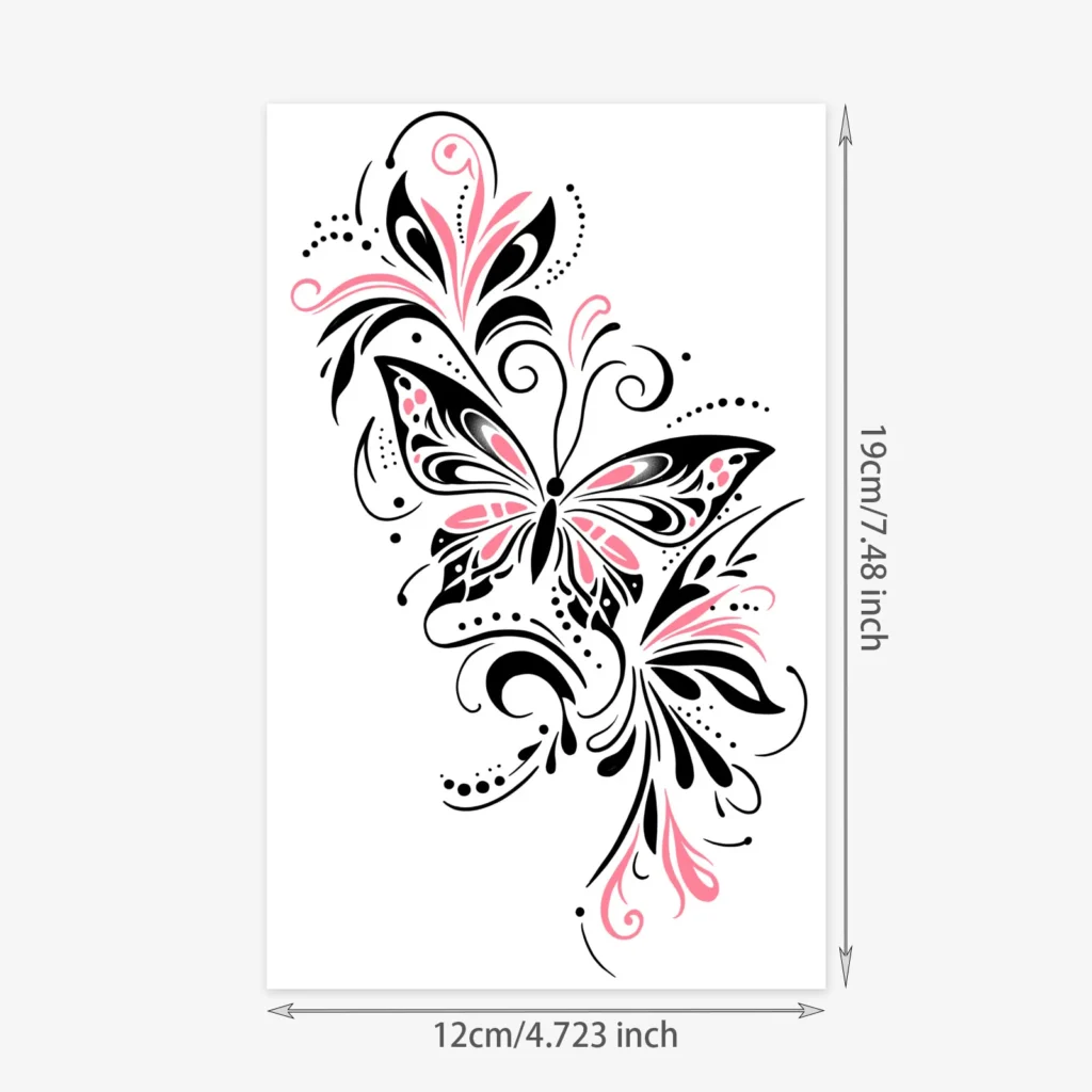 Lasting tattoos that stay vibrant for days. Colorful butterfly and floral design, waterproof, easy apply. Free shipping $38+. Shop now.