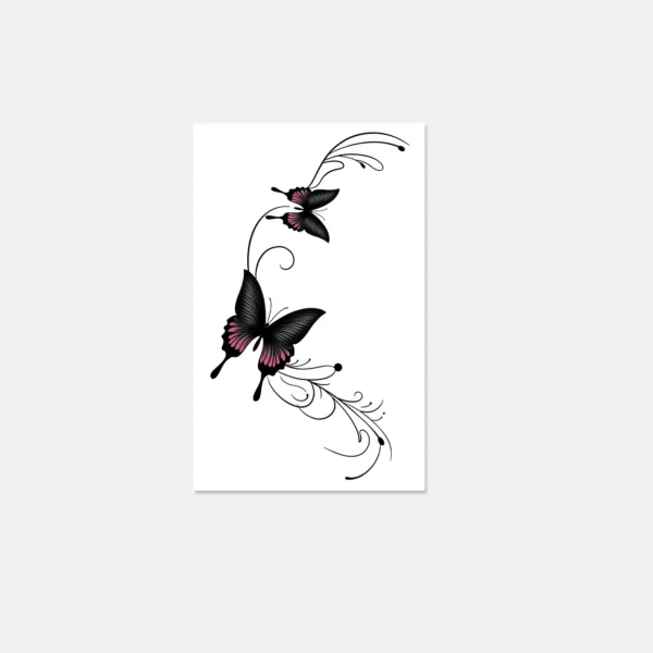 From our tattoos shop: watercolor butterfly design, minimalist and romantic.