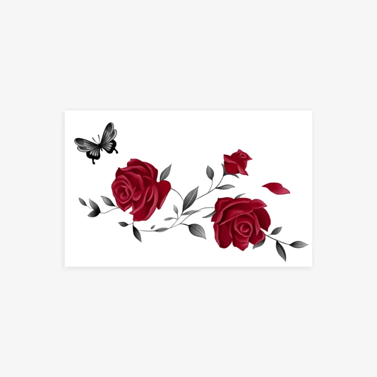 Best tattoos for women who love dark floral vibes. Butterfly, rose, and gothic edge. Waterproof, lasts 3 days. Free shipping $38+. Shop now.
