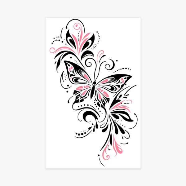 Lasting tattoos that stay vibrant for days. Colorful butterfly and floral design, waterproof, easy apply. Free shipping $38+. Shop now.