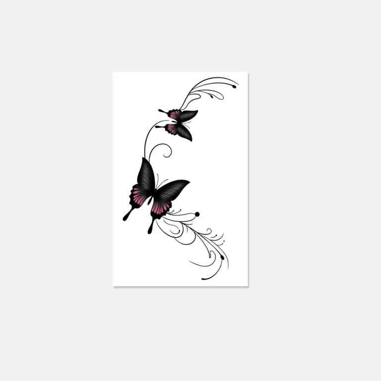 One of the most popular tattoos for dark aesthetic lovers. Vintage butterfly, blackwork style. Waterproof, lasts 3 days. Free shipping $38+. Shop now.