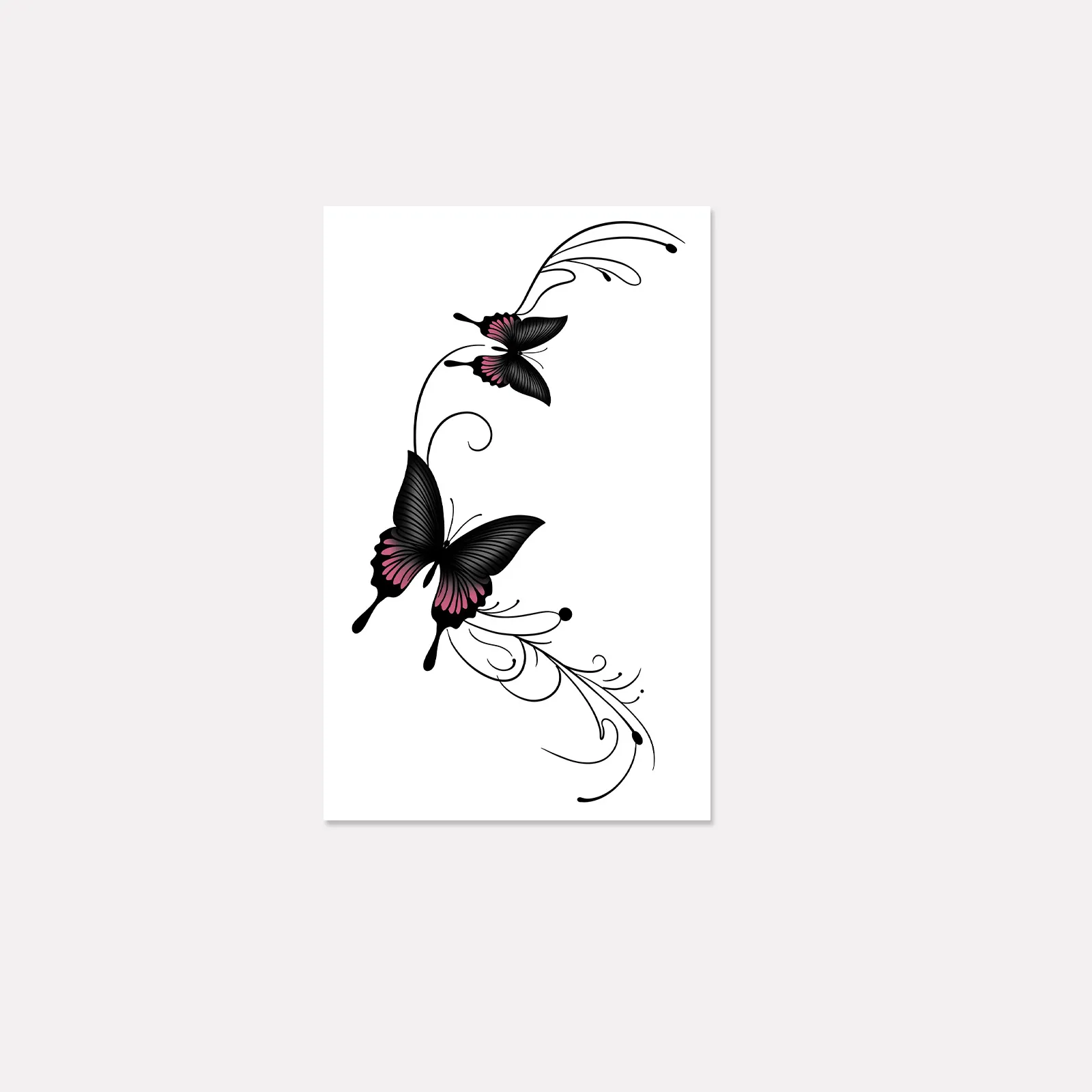 主图_05 One of the most popular tattoos for dark aesthetic lovers. Vintage butterfly, blackwork style. Waterproof, lasts 3 days. Free shipping $38+. Shop now.