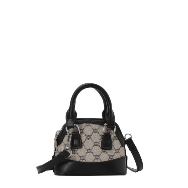 Mini satchel bag in shell shape. Small PU leather crossbody purse for women
