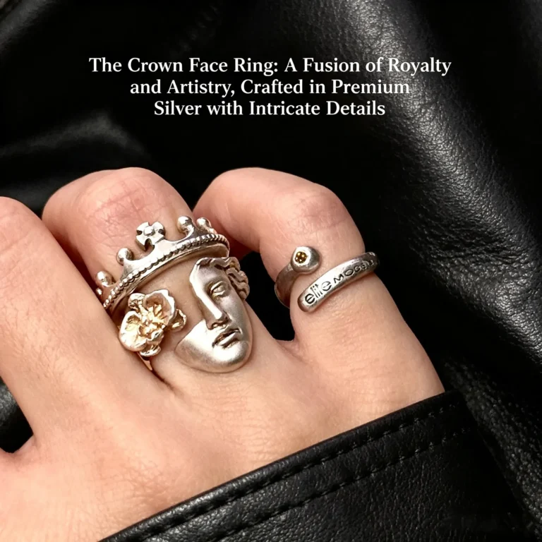 Vintage silver rings for women with a mysterious masquerade mask design. Stackable, gothic, and perfect for daily wear. Available in multiple styles.