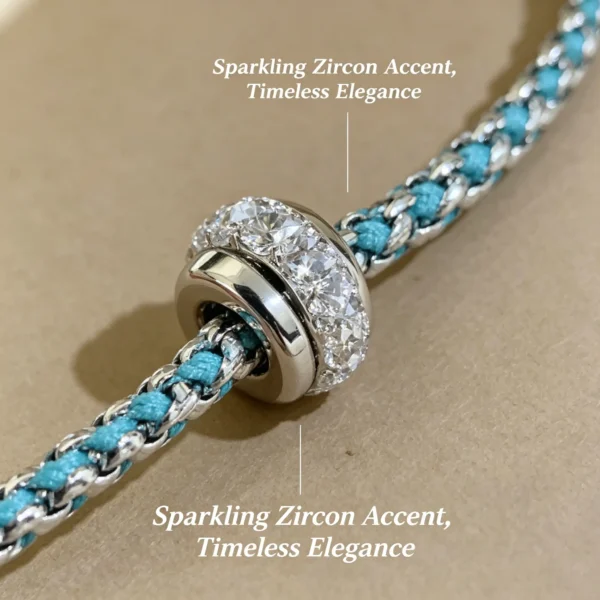 A tennis bracelet with sliding bead charm and vine design. Adjustable, stackable, and perfect for daily wear or gifting. Lightweight and tarnish-resistant.