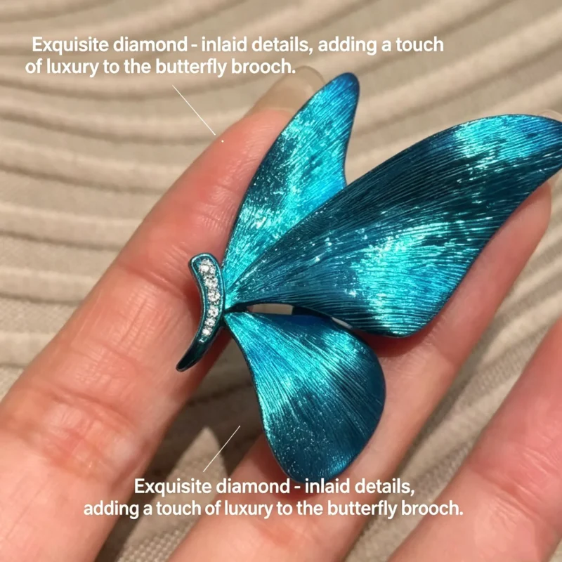 Blue butterfly earrings with vintage fairycore charm. Lightweight dangle design, perfect for daily wear or gifting.
