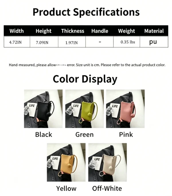 Mini Crossbody Bag – Small PU Leather Square Purse for Women
