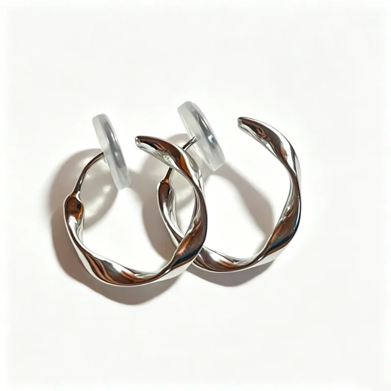 Clip On Earrings for Women – Vintage Silver Twisted Hoops Non Pierced