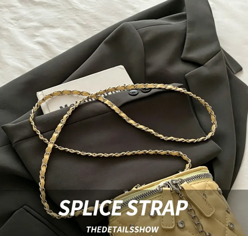 Mini crossbody bag in small square shape. PU leather chain strap purse for summer. Lightweight and cute