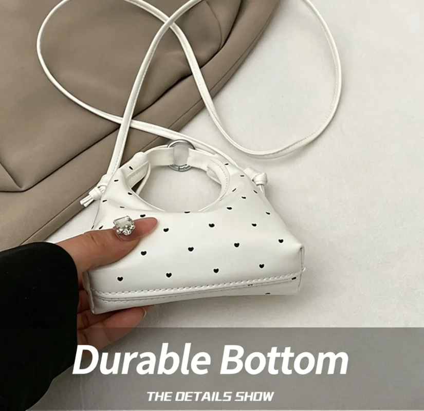 Mini Top Handle Bag – Polka Dot Small Phone Purse for Women