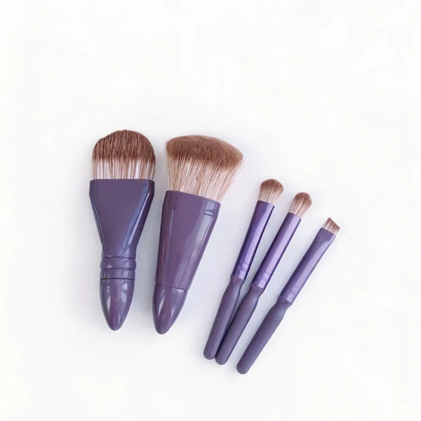 A travel makeup brush set with 5 essential brushes and a built-in mirror. Compact, portable, and perfect for on-the-go touchups. Free shipping $38+. Shop now.