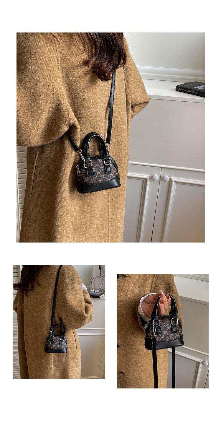 详情_13 Mini satchel bag in shell shape. Small PU leather crossbody purse for women