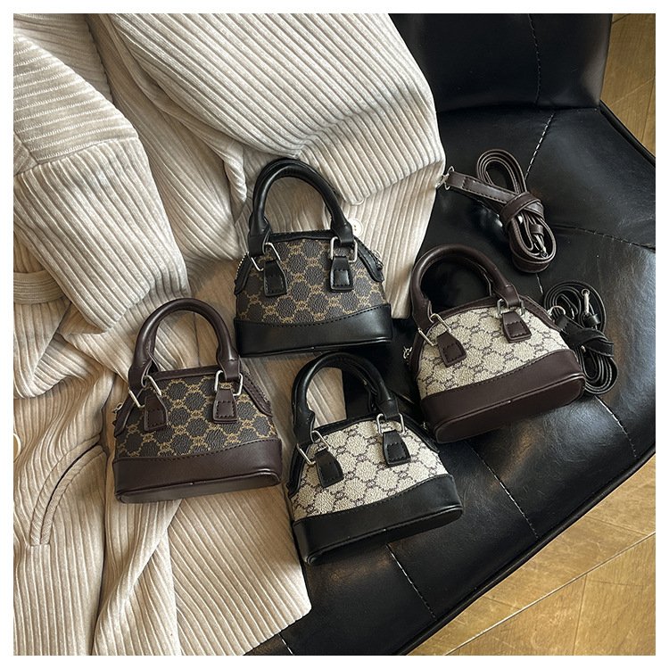 详情_20 Mini satchel bag in shell shape. Small PU leather crossbody purse for women