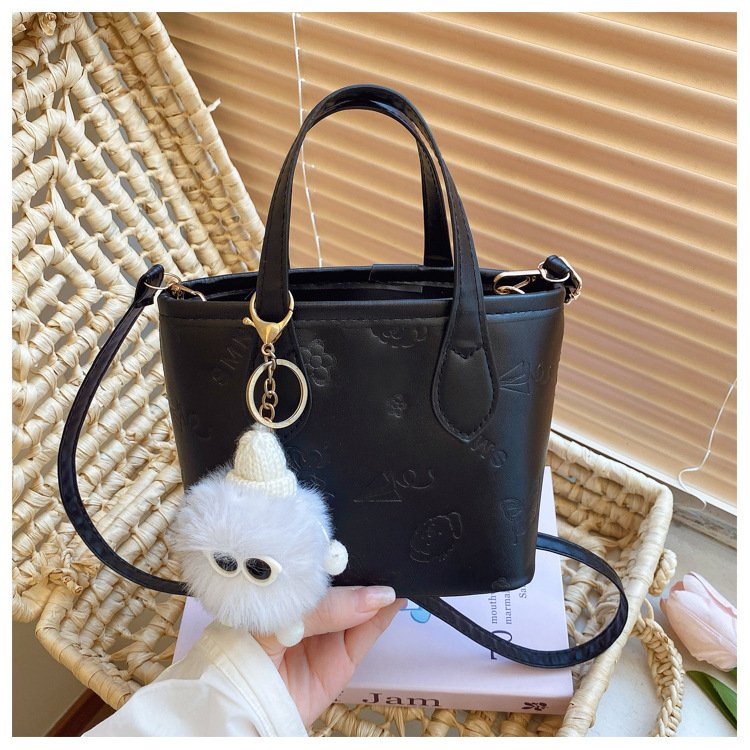 Bucket bag for women with all-over print. Lightweight summer shoulder handbag. Fits all your daily essentials