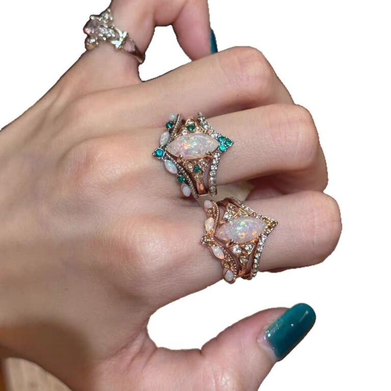 Vintage Diamond Ring – Stackable Promise Couple Ring for Women