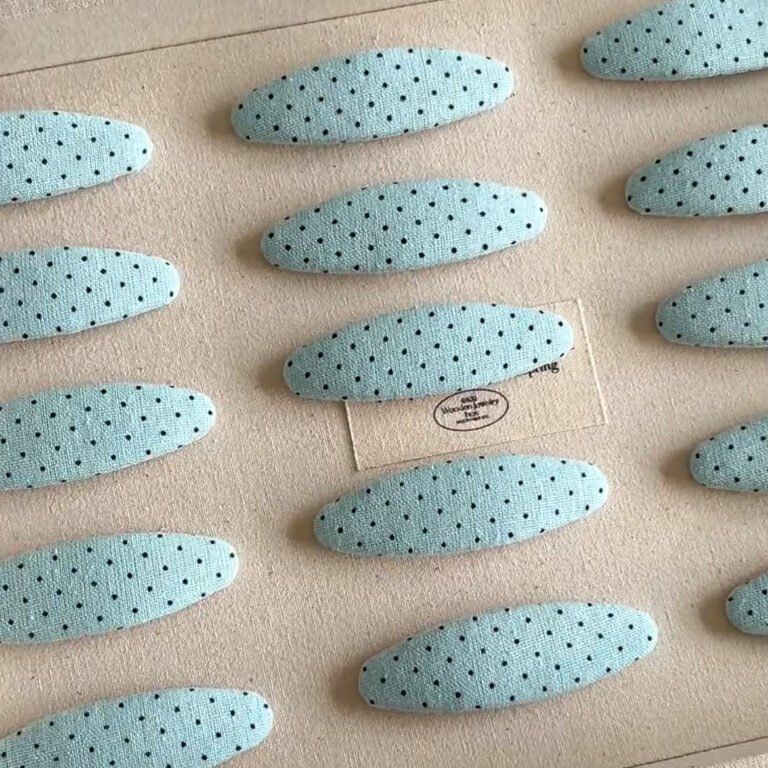 Polka Dot Hair Clip – Mint Green Korean Style Side Bangs Hair Accessory Set