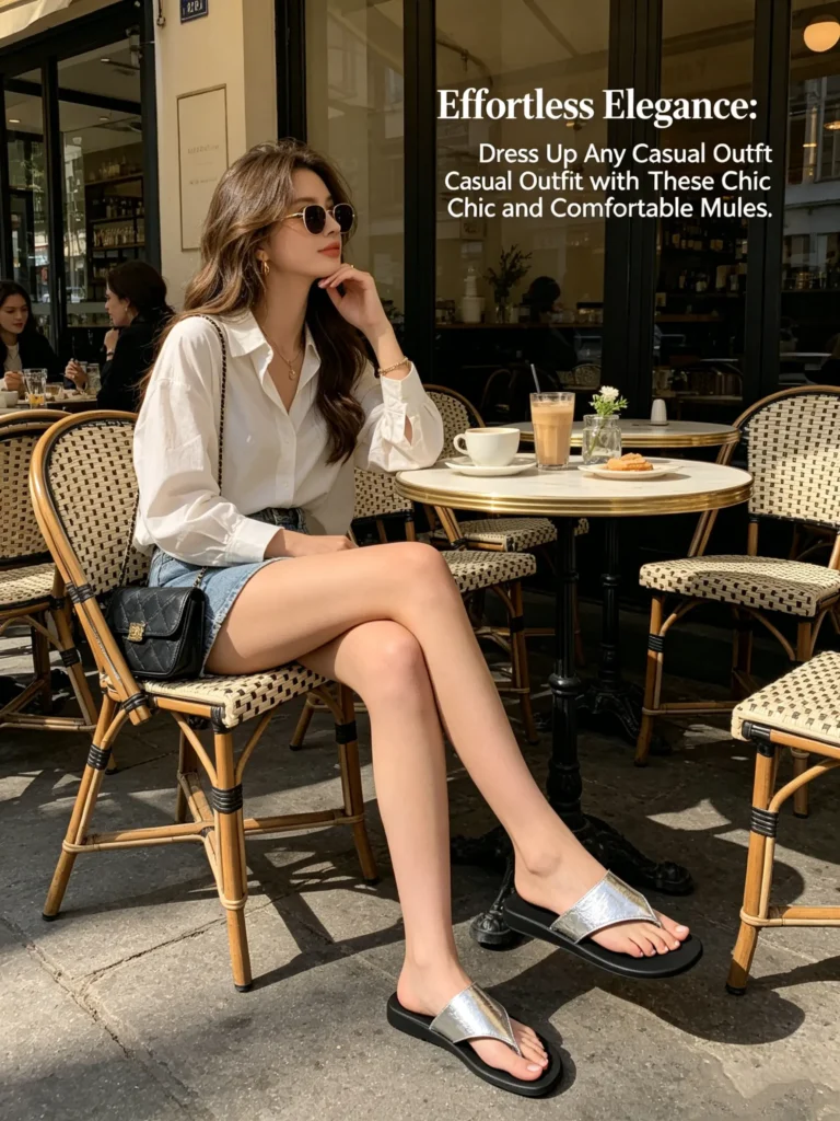 Flat toe loop sandals with roman gladiator strap design. Comfortable beach flip flops for summer. Available in Black, Off-white, Brown, and Silver.