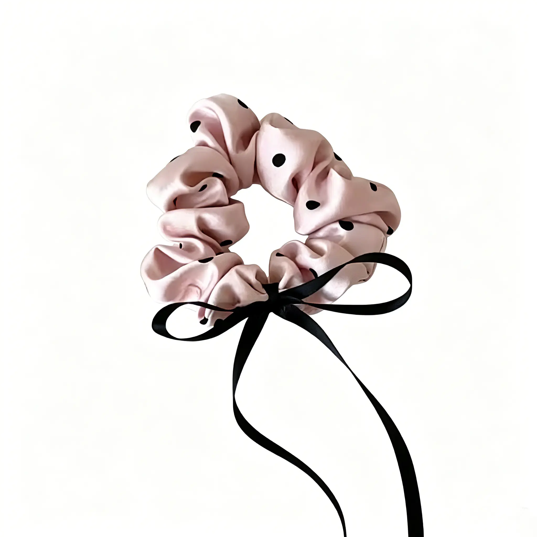 微信图片_20260611141837_722_3 Lace Scrunchie – Polka Dot 4 Layer No Crease Hair Tie - Image 1