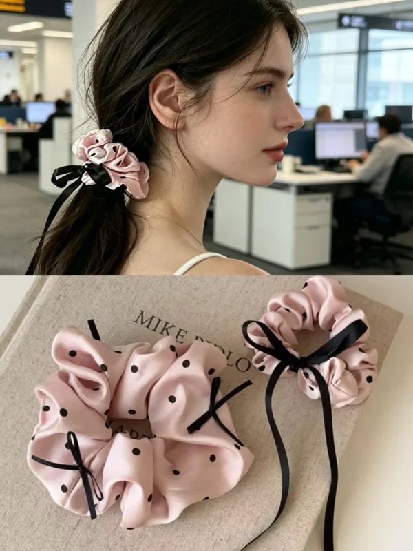 polka dot headband hair