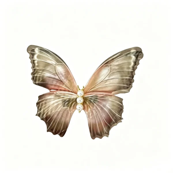 Butterfly hair clip with tulle bow and vintage style. Soft mesh fabric side clip for bangs. Lightweight and dreamy. Perfect for fairycore looks.