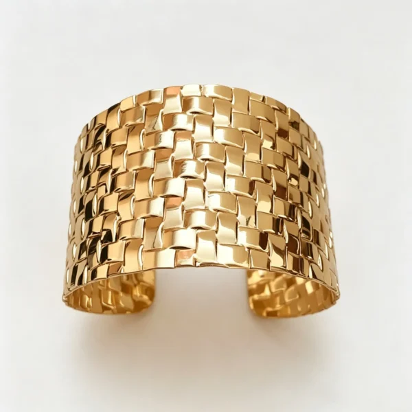 Grid Texture Quiet Luxury Bracelet