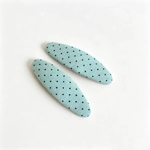 Polka Dot Hair Clip – Mint Green Korean Style Side Bangs Hair Accessory Set